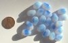 20 15x10mm Two Tone White Opal Blue Nuggets